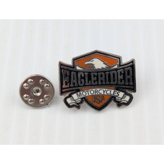 Vintage EAGLE RIDER Motorcycles USA Enamel Metal Lapel Hat Pin