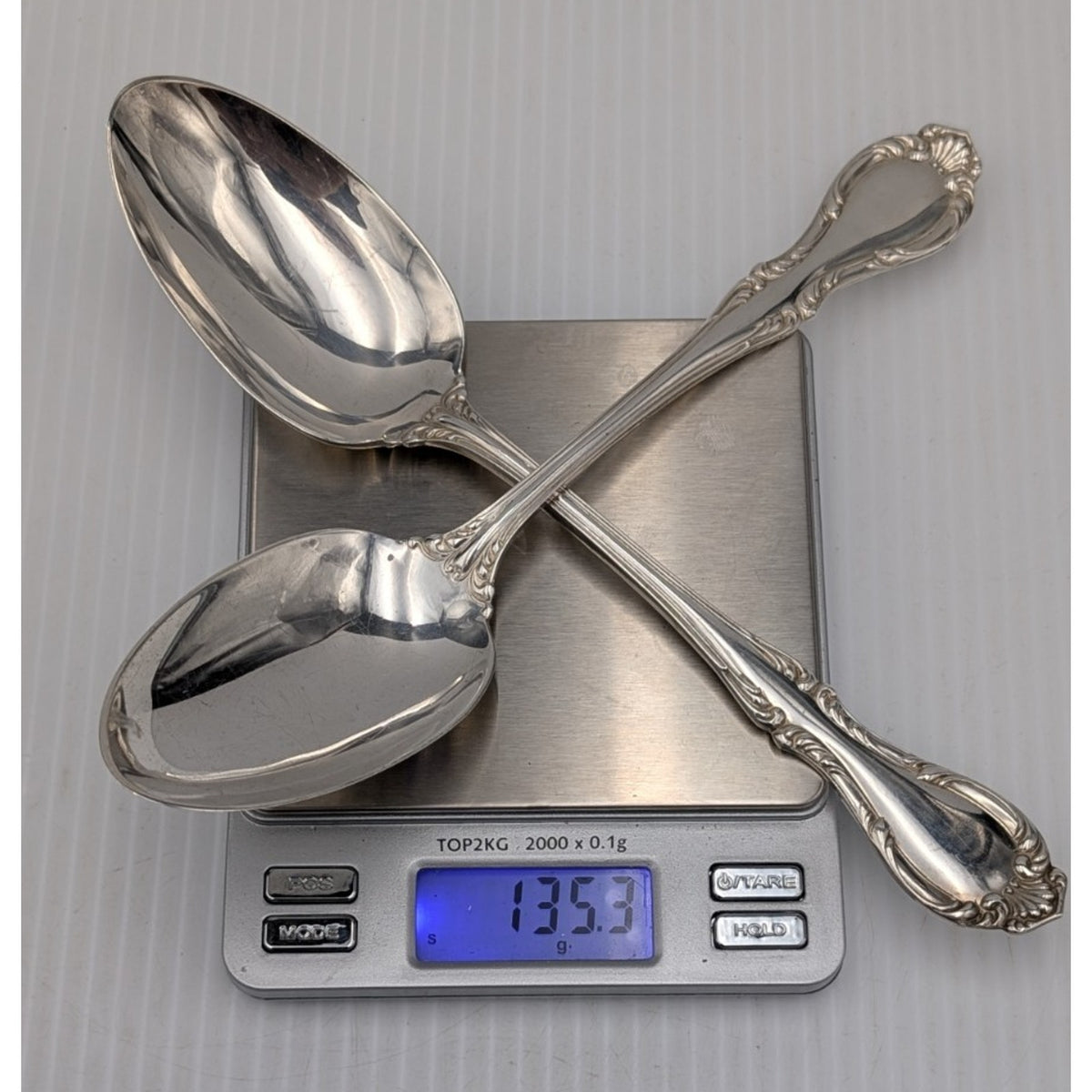 Northumbria Cello Sterling Silver Serving Table Spoon Set of 2 8.5" long 135g