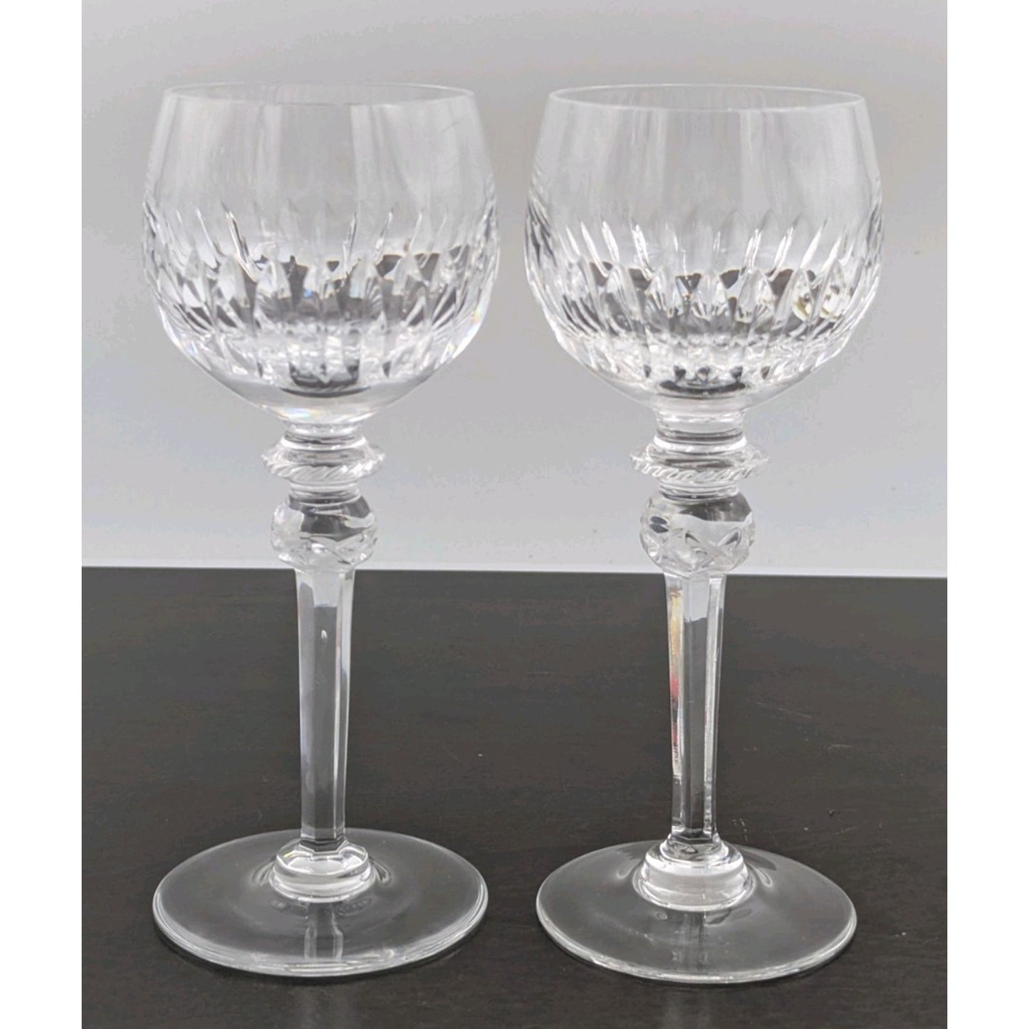 Maribor Hock Wine Crystal Glass Set of 2 Goblets by Royal Gallery 8”