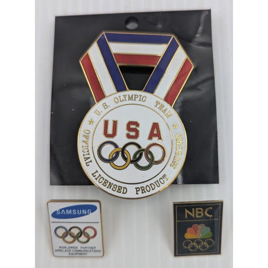USA Olympic Team Games Samsung NBC Pins Assorted Lot Of 3