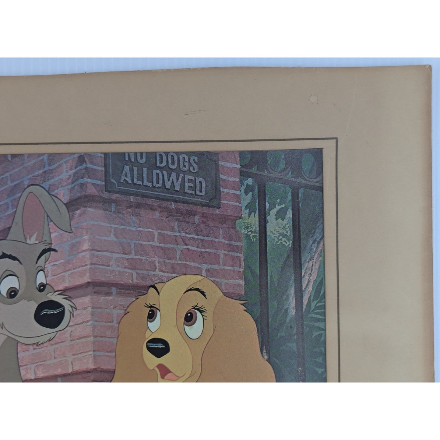 Lady & the Tramp Walt Disney Classics Vintage Disneyland Lithographic Print