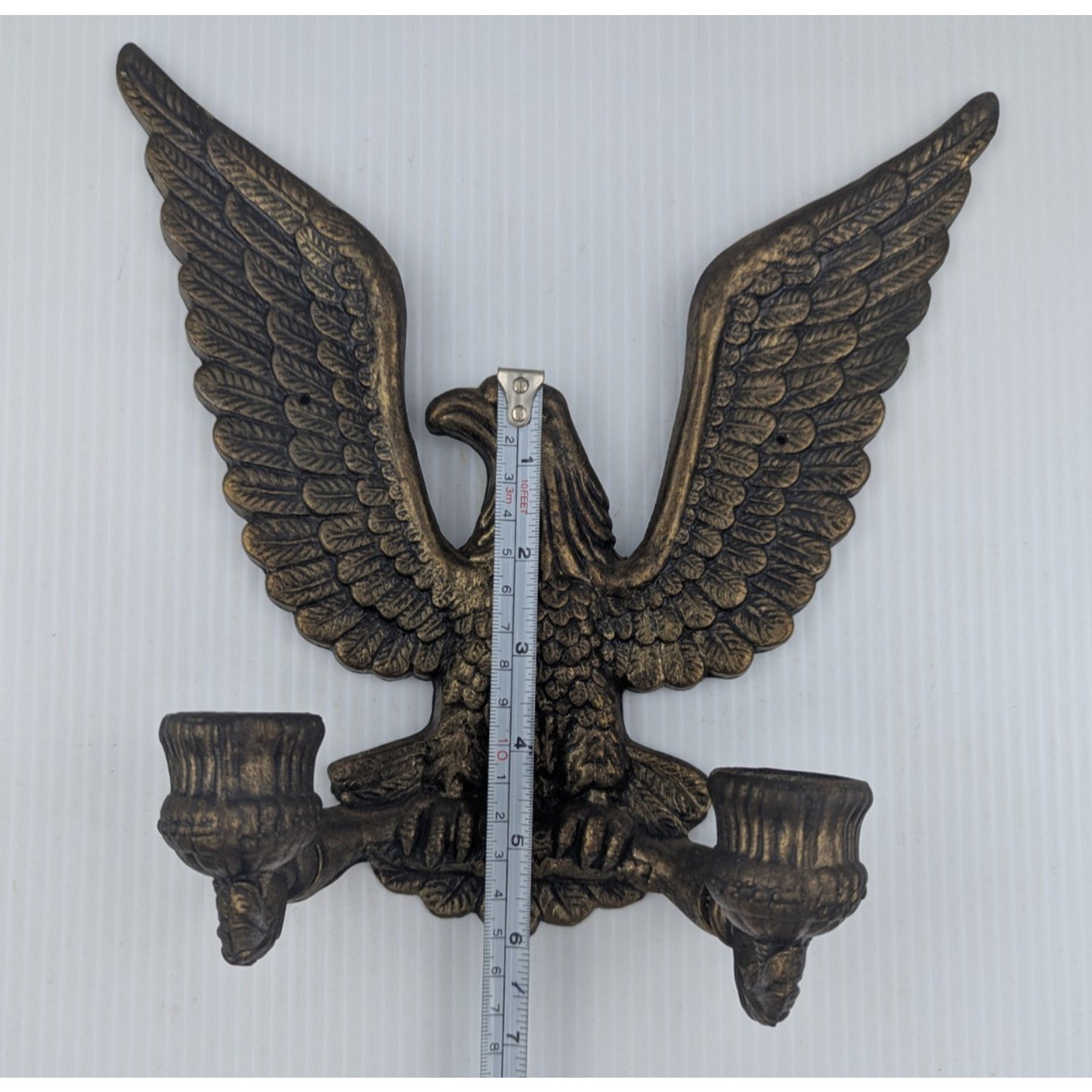 Metal Eagle Double Arm Candleholder Sconce Eagle Wall Plaque for Candlesticks