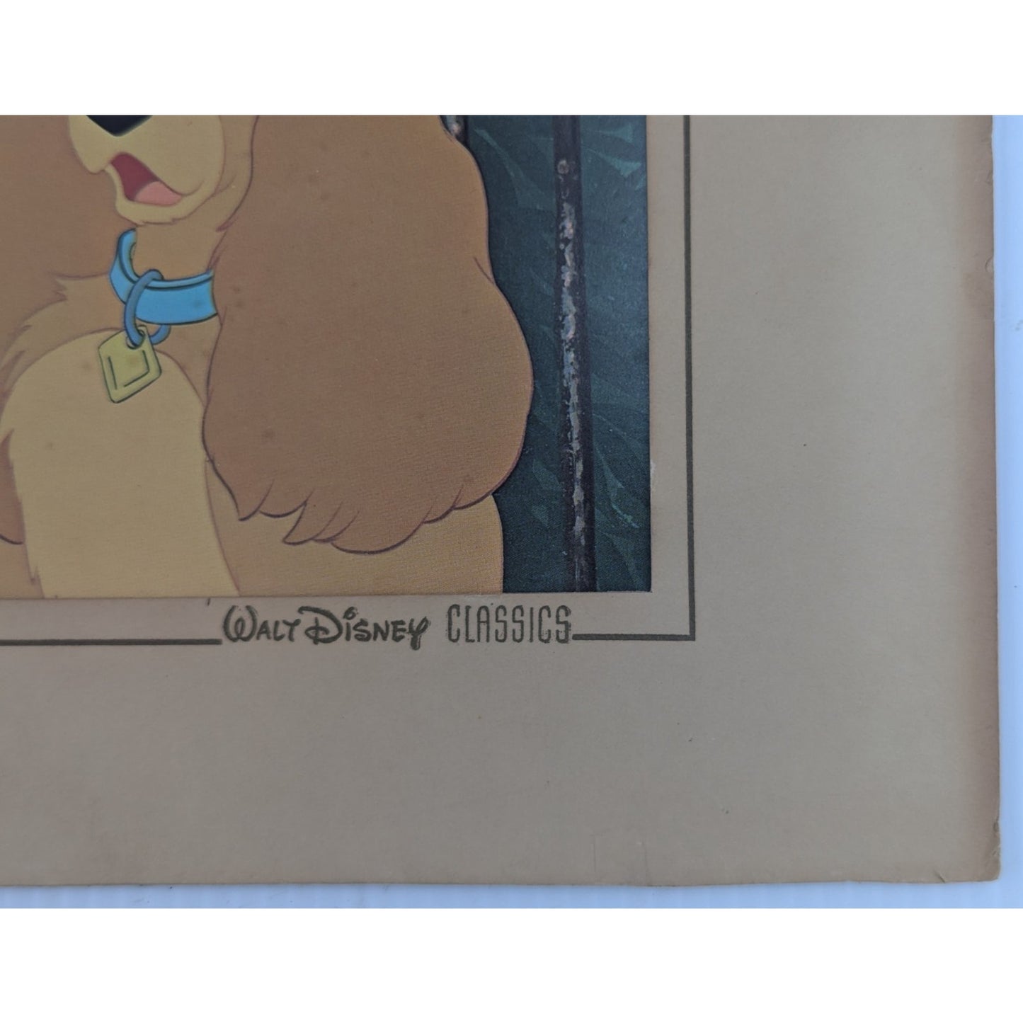 Lady & the Tramp Walt Disney Classics Vintage Disneyland Lithographic Print