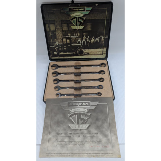 Snap-On Tools SAE 75th Anniversary Limited Edition Commemorative Wrench Set