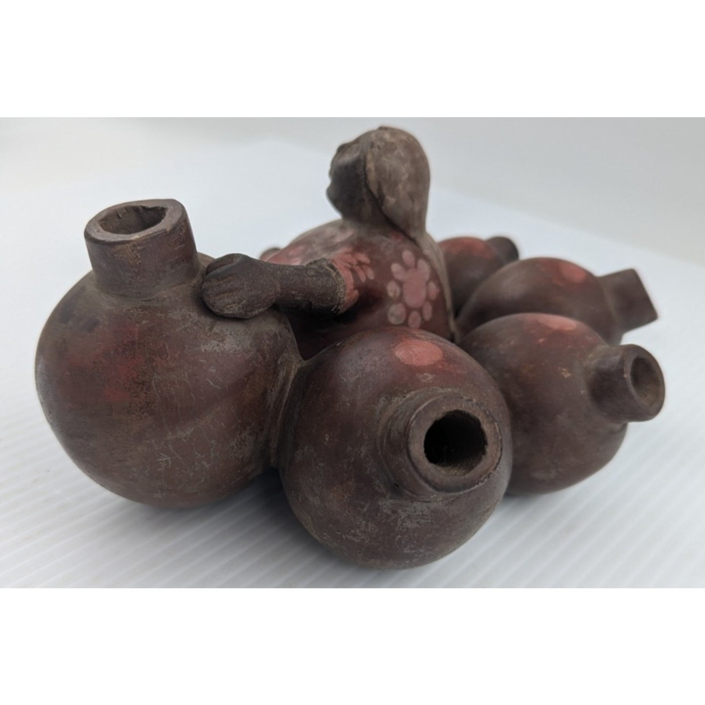 Vintage Peru Chulucanas by Cesar Alache Art Folk Pottery Clay Artist Signed