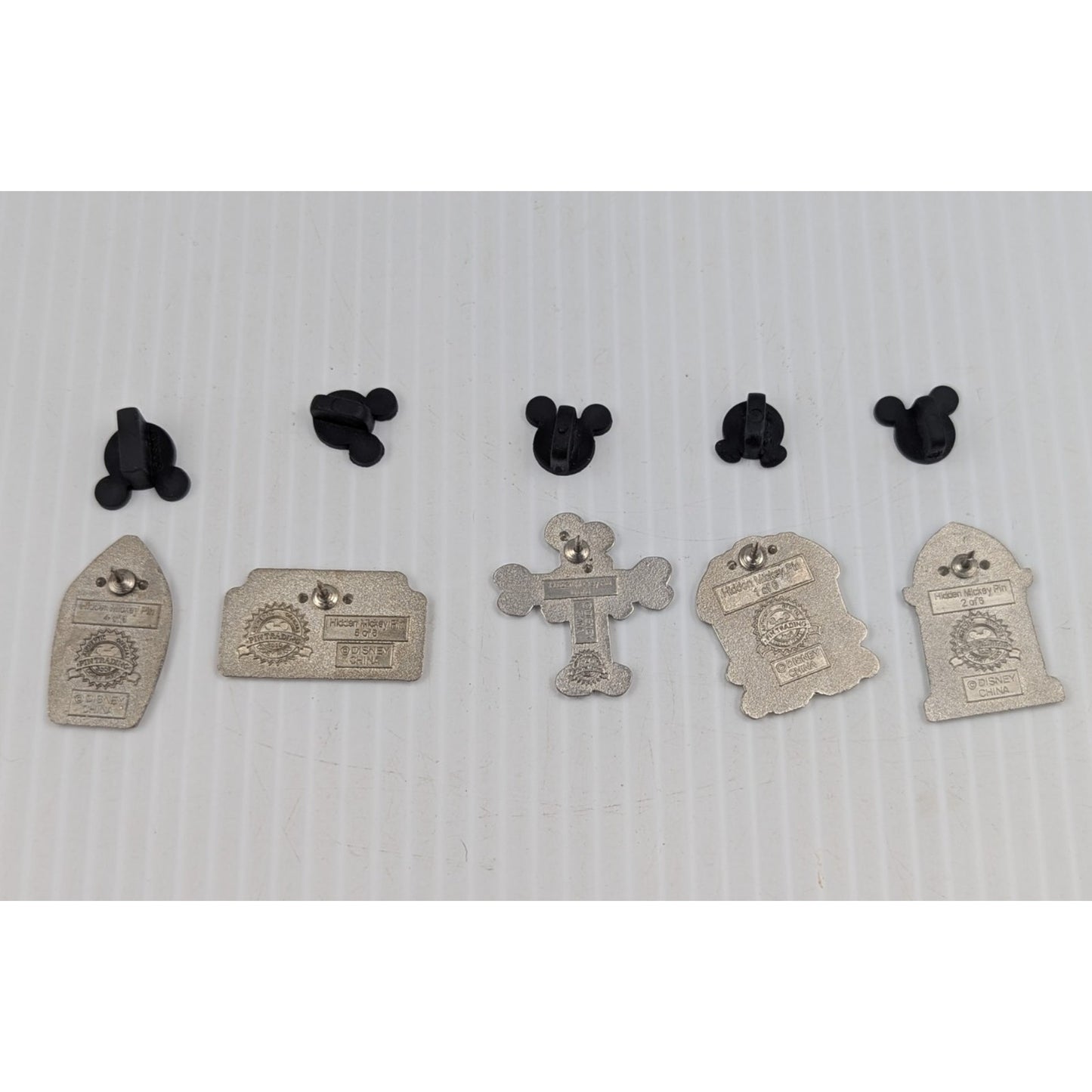 Disney Haunted Mansion Headstones Pet Tombstone Pin Set of 5 Pins Hidden Mickey
