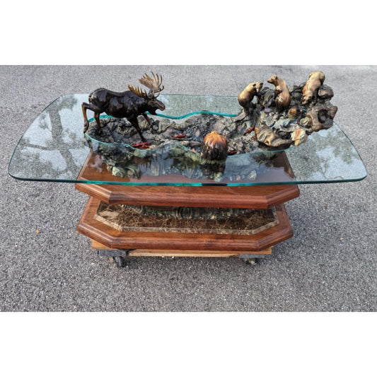 Dennis Jones Bronze Sculpture YUKON Fountain Coffee Table LE 11/30 AS IS