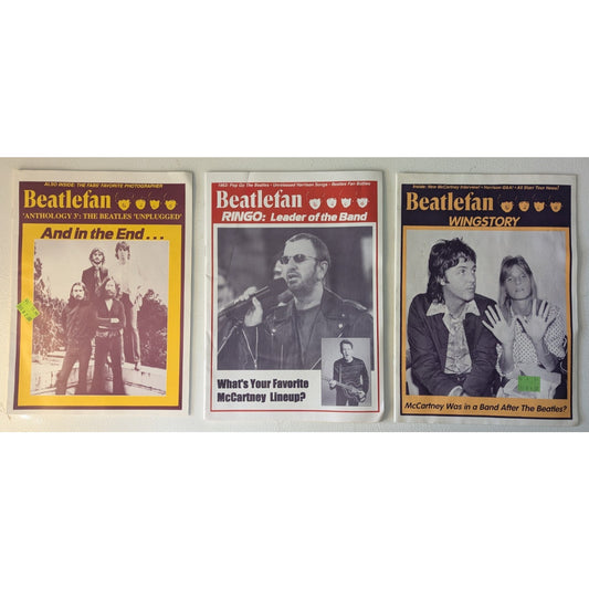 BEATLEFAN Fanzine Magazines Issues Lot of 7