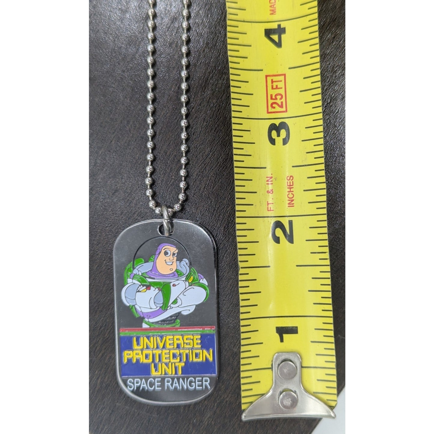 Disney Buzz Lightyear Universe Protection Unit Space Ranger Dog Tag and Necklace