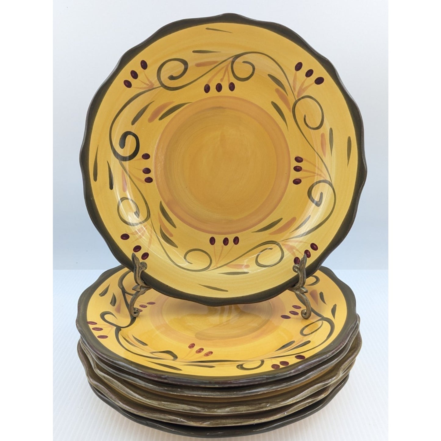 Home Trends Italian Villa Dinner Plate Set of 6 Plates