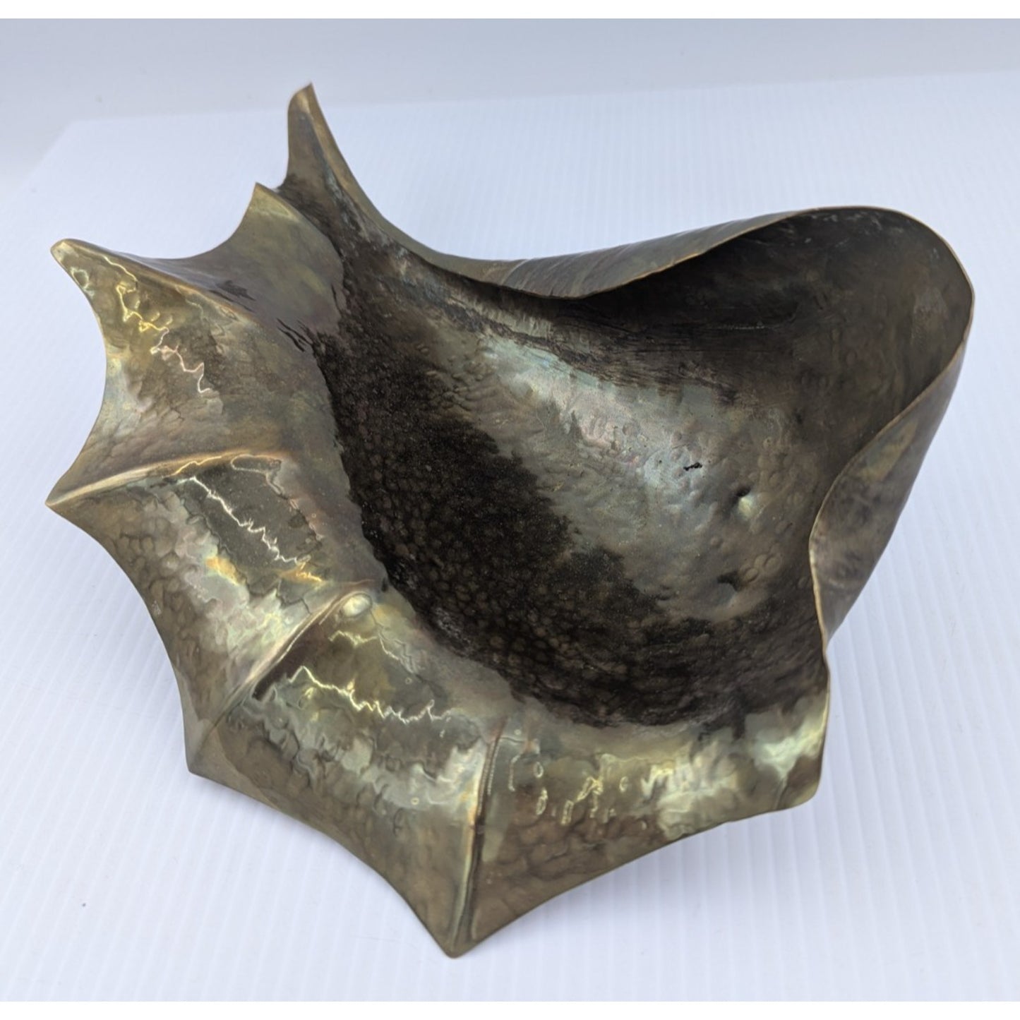 Tin Brass Bowl Seashell Shape Serving Bowl