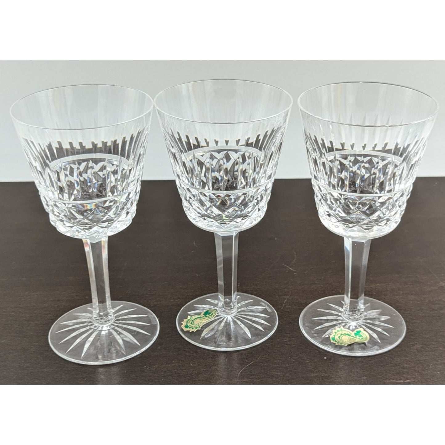 Set of 6 Vintage Waterford Crystal Baltray Claret Wine Goblets Glasses Ireland