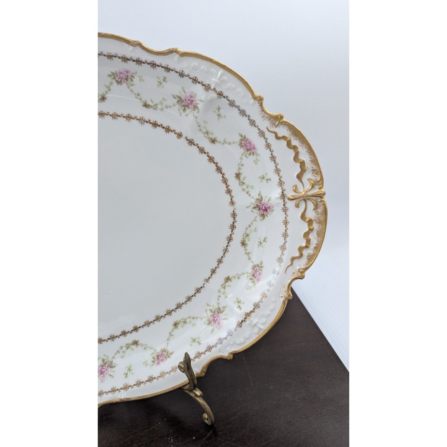 Charles Field Haviland Limoges Floral Oval Serving Platter Set of 2 GDA France