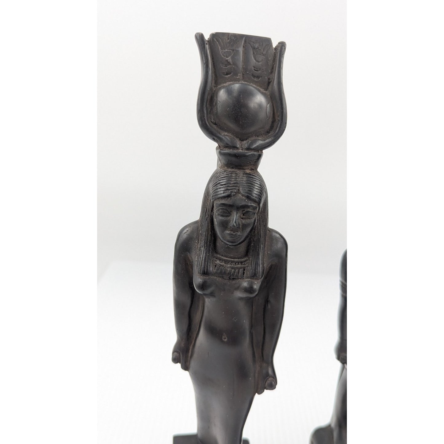 Egyptian God Figurine Set of 3 - Isis, Horus, Anubis 10" - 11" Tall