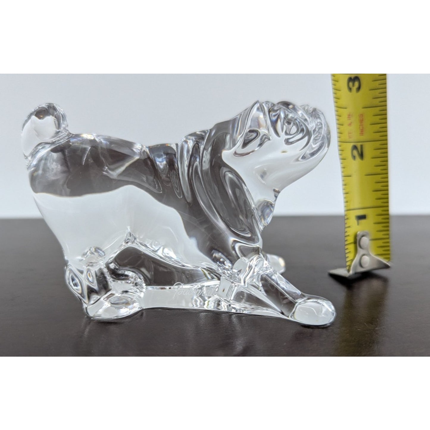 Baccarat Crystal Mops Hund Carlin Pug Dog Puppy Figurine Paperweight France