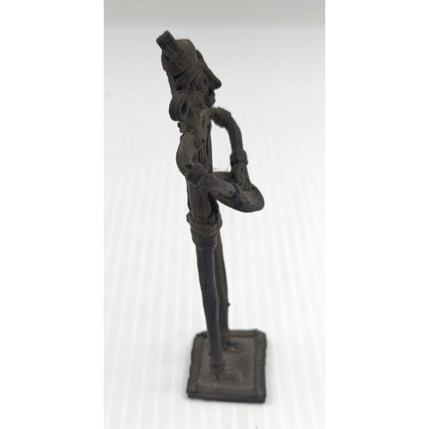 Ancient Metal Shaman Tribal Art Primitive Statue Figure Metal 4.5"