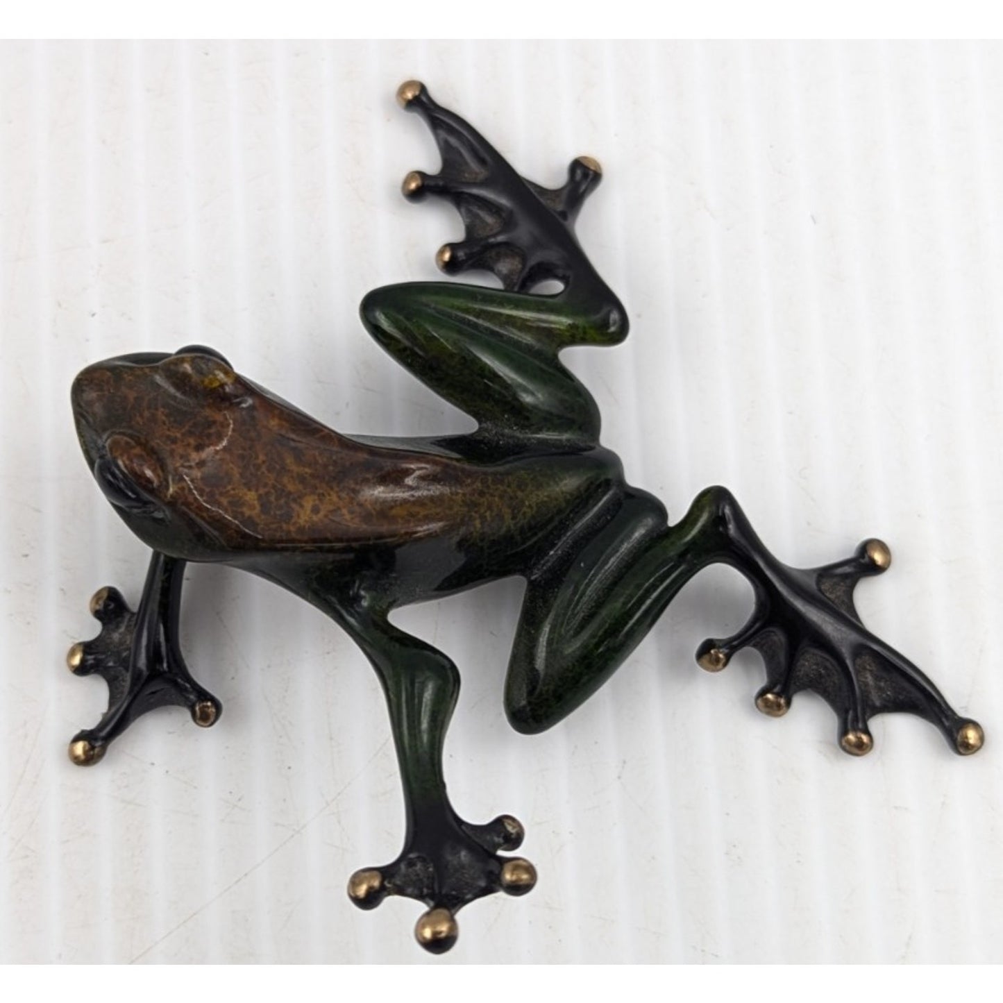 Tim Cotterill Frogman Bronze Frog Sculpture “Twister” LE #1541/5000 with COA