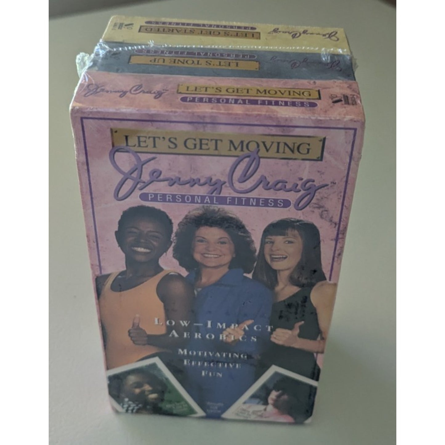 Jenny Craig Personal Fitness VHS Tapes 3 Pack Let's Tone Get Started Get Moving