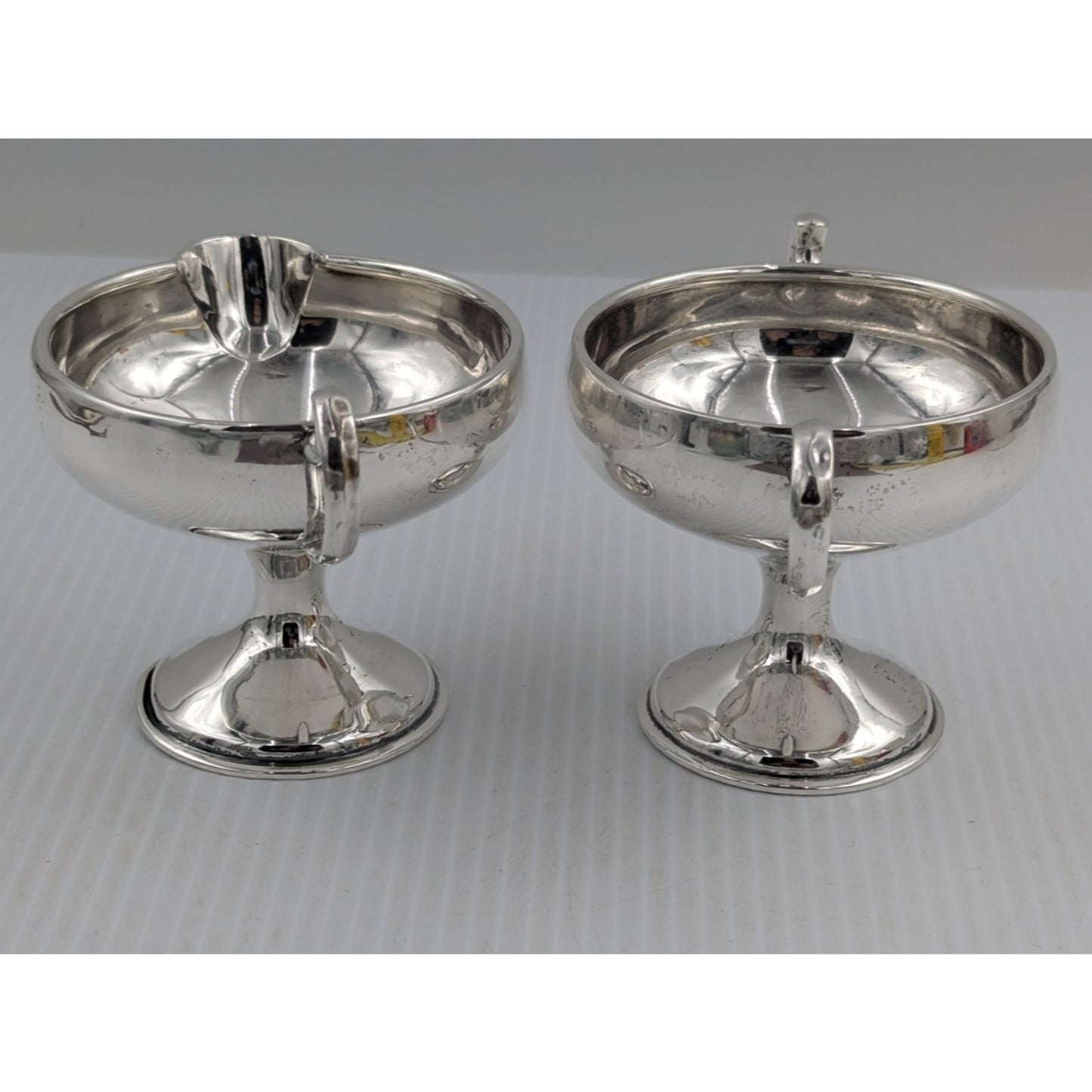 Webster Sterling Silver Pedestal Creamer & Open Sugar Bowl Elegant 138g Vintage