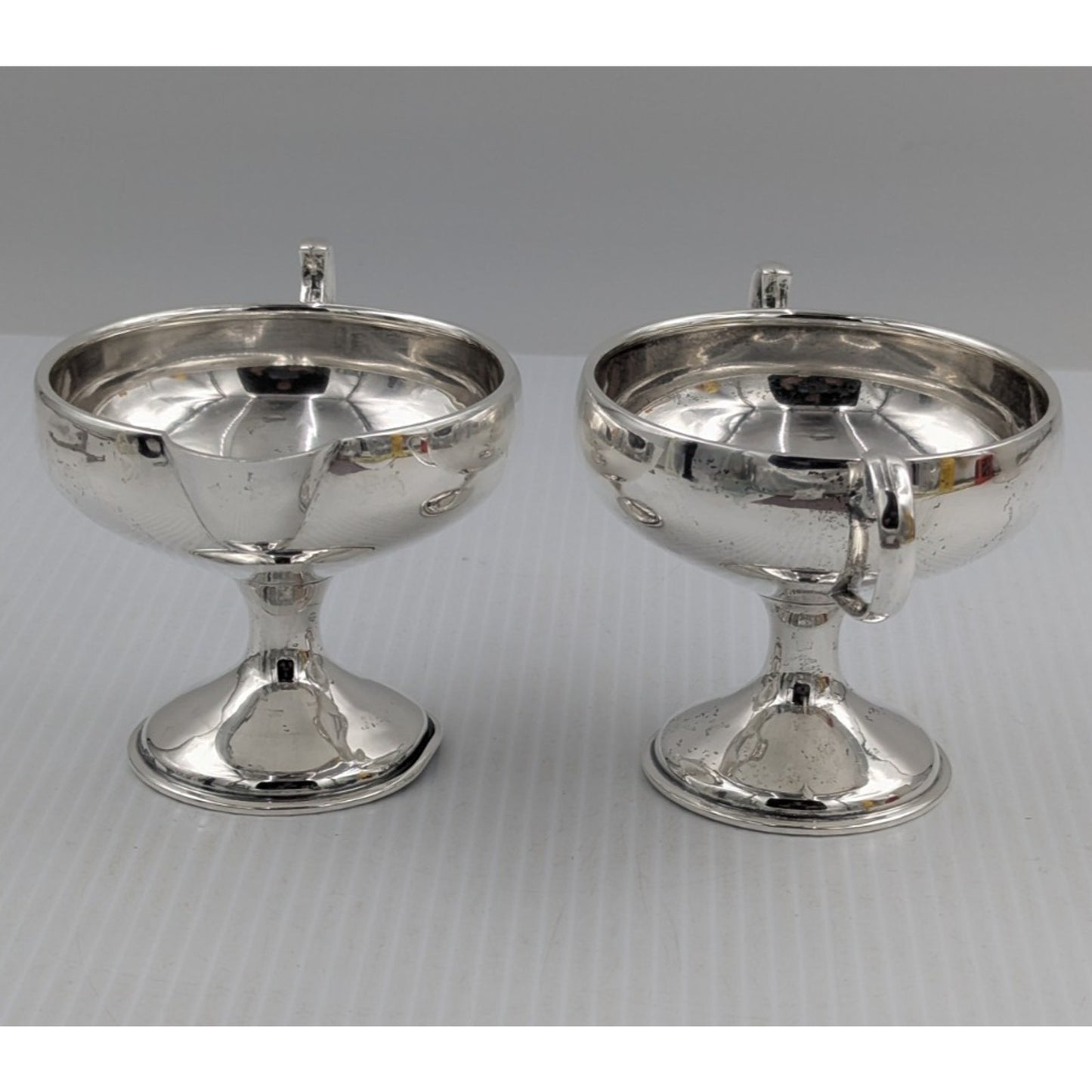 Webster Sterling Silver Pedestal Creamer & Open Sugar Bowl Elegant 138g Vintage