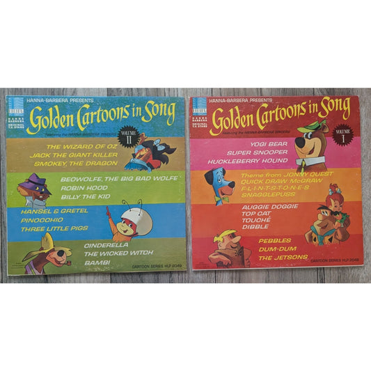 Golden Cartoons In Song Vol. I & II Vinyl The Hanna-Barbera Presents