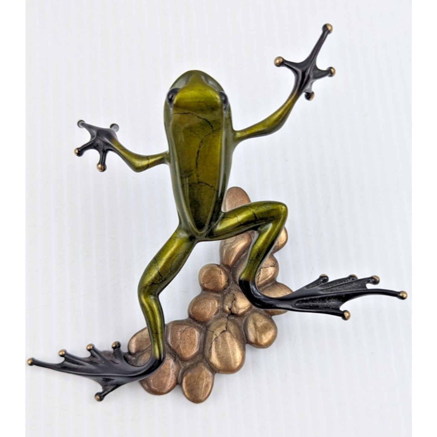 Tim Cotterill Frogman Bronze Frog Sculpture “Stepping Stone” LE #216/5000 w/COA
