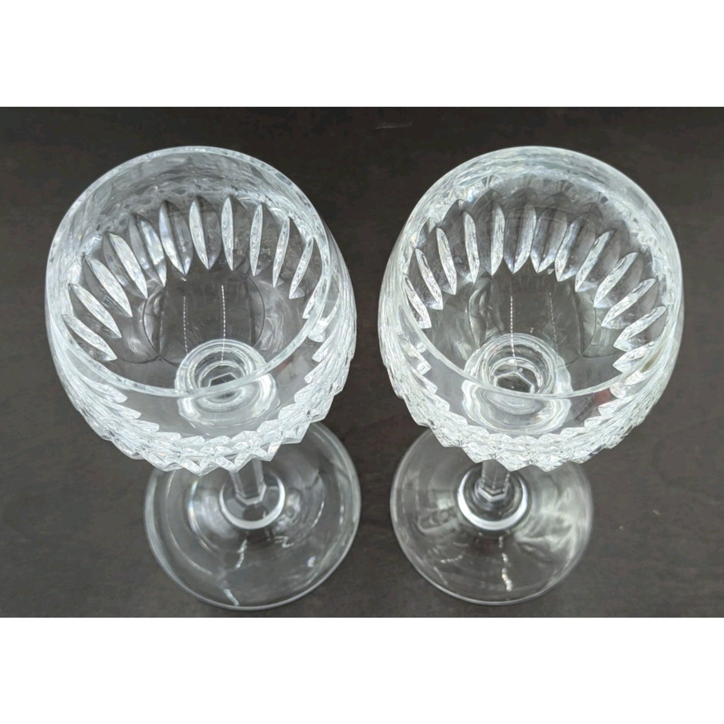 Maribor Hock Wine Crystal Glass Set of 2 Goblets by Royal Gallery 8”