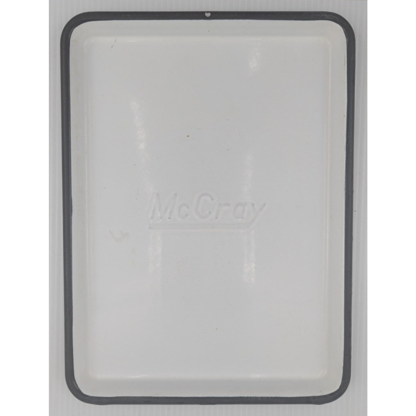 Vintage McCRAY Kitchen Refrigerator Enamelware Tray 12.5”x9.25”
