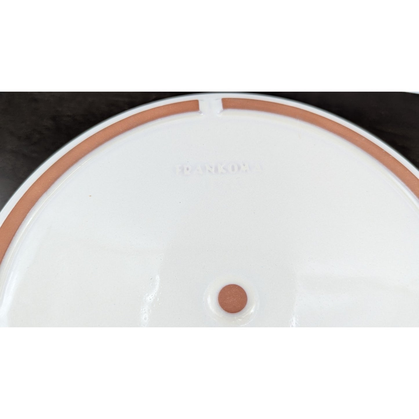 Frankoma Pottery Round Pie Plate Dish Scalloped Edge Colorworks Bone White CA381