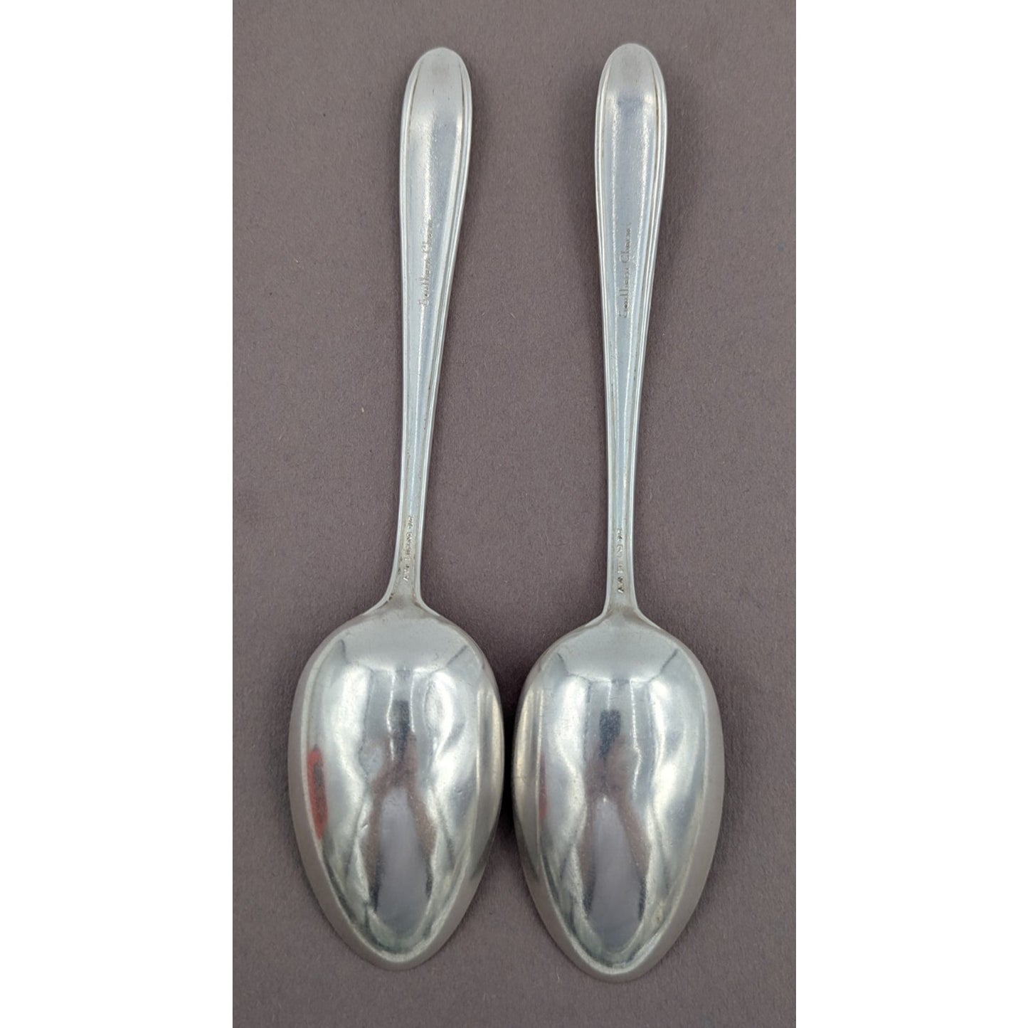 2 Alvin Southern Charm Sterling Silver Serving Spoons Tablespoon Set 8-3/8" 128g