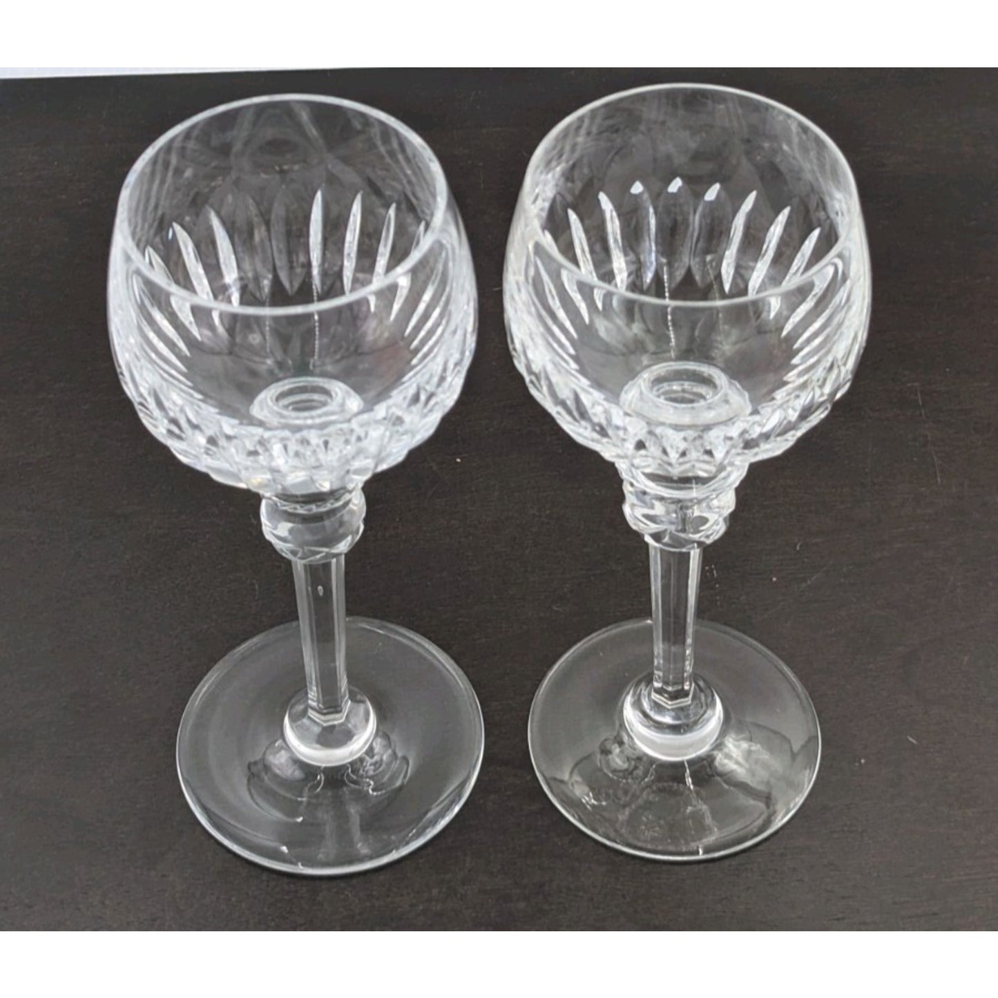 Maribor Hock Wine Crystal Glass Set of 2 Goblets by Royal Gallery 8”