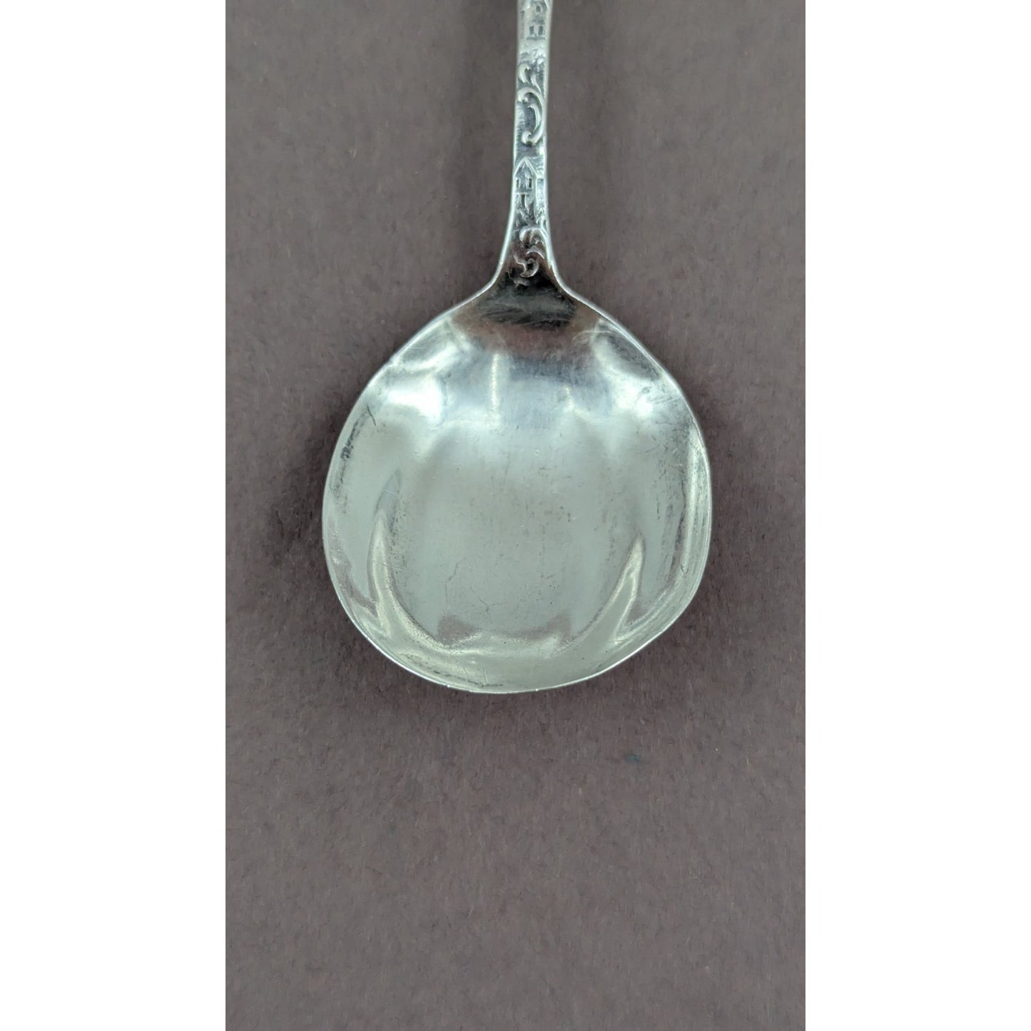 Weidlich Sterling Silver Spoon Farm Scene Ducks People Windmill Buildings WED19