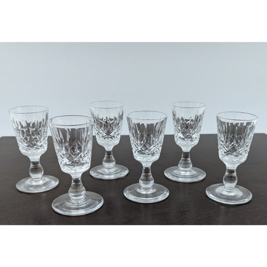 Edinburgh Crystal Appin Cordial Liquor Glass Set of 6 Glasses 3" Scotland