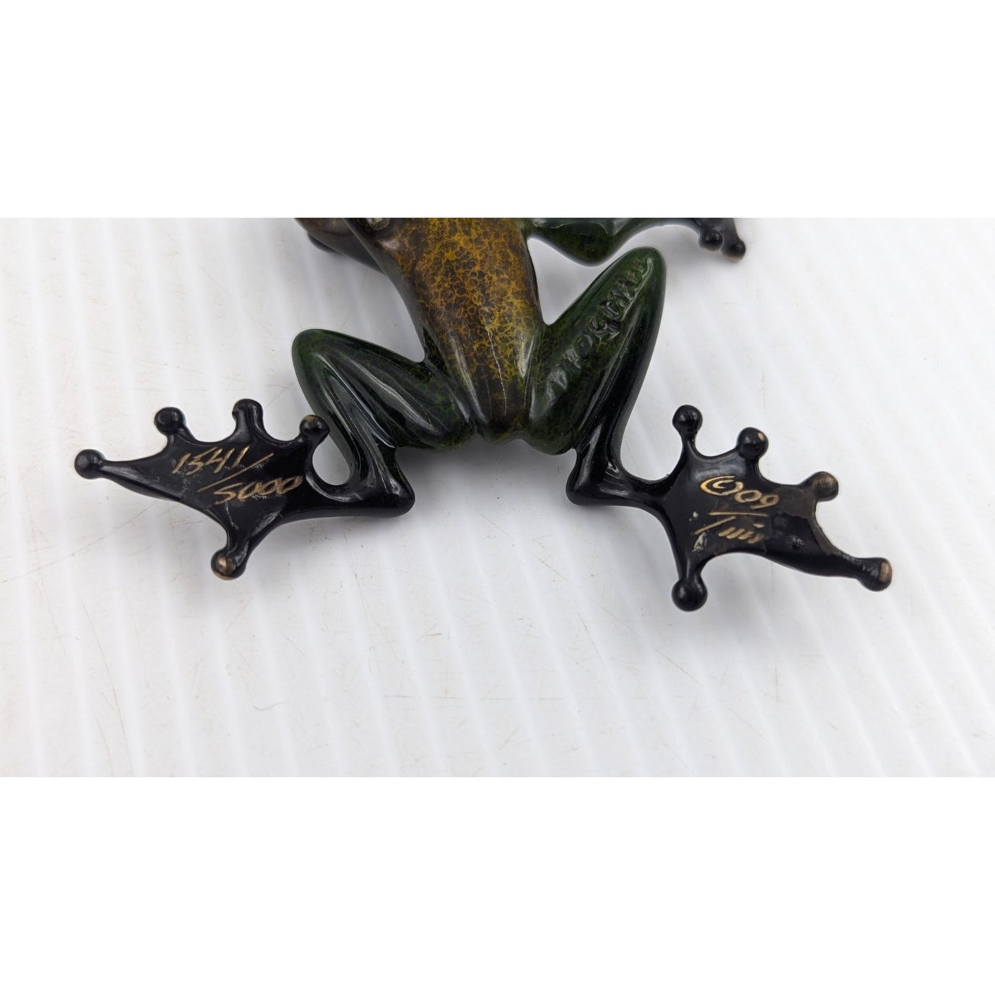 Tim Cotterill Frogman Bronze Frog Sculpture “Twister” LE #1541/5000 with COA