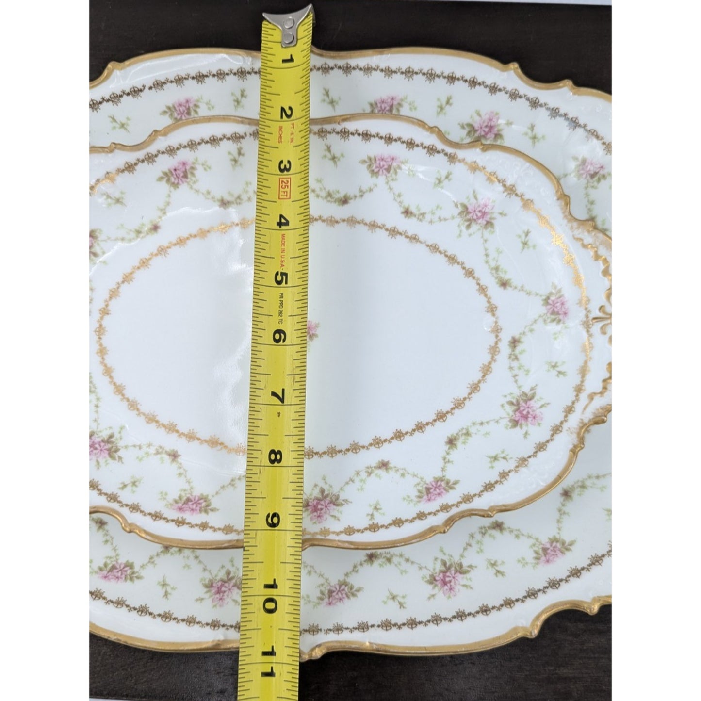 Charles Field Haviland Limoges Floral Oval Serving Platter Set of 2 GDA France
