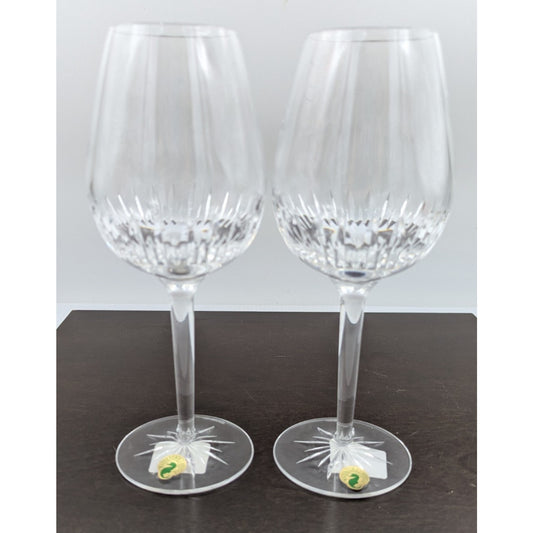2 Waterford Crystal Giselle Water Red Wine Goblet Set 9-1/2" Glasses