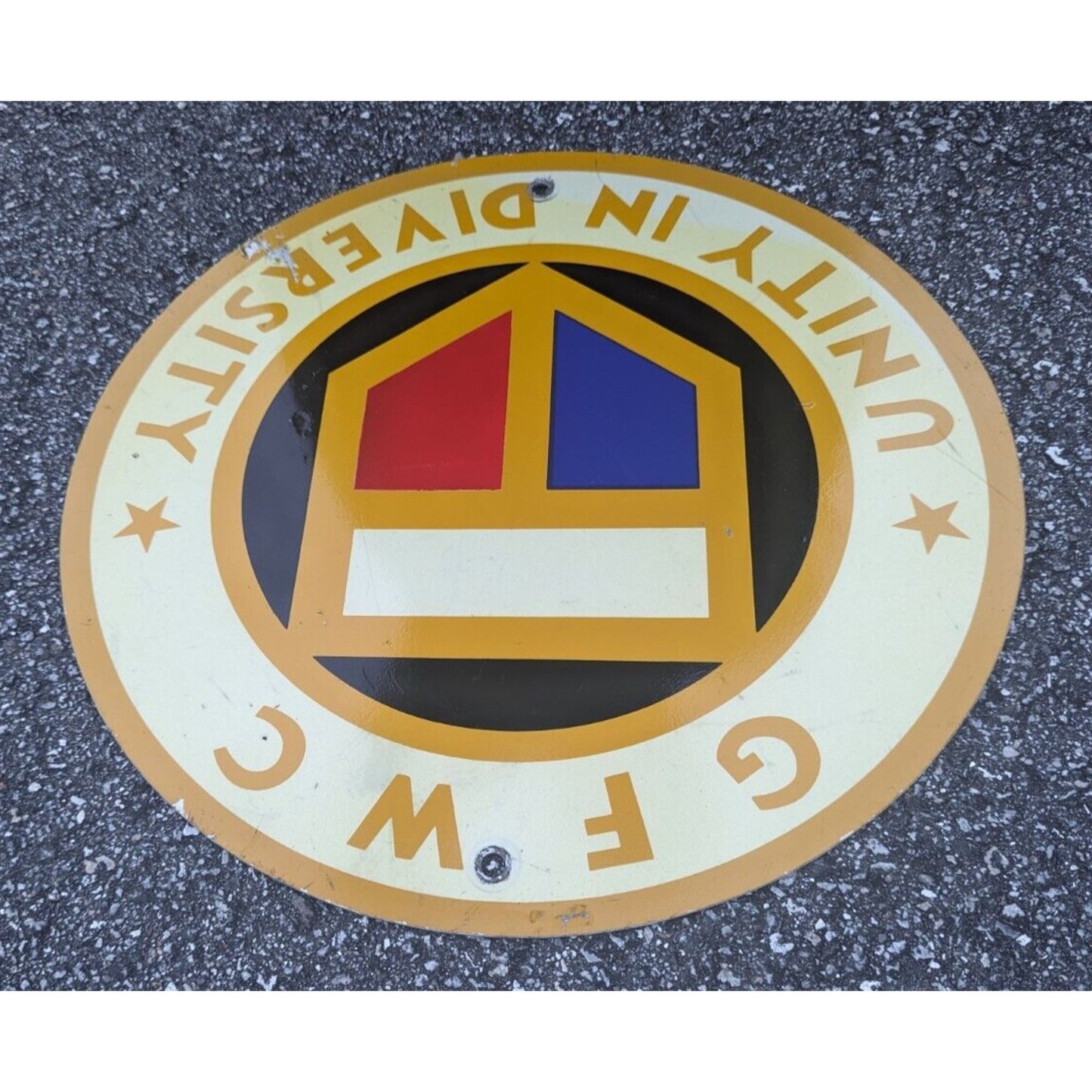 General Federation of Women's Clubs (GFWC) Unity In Diversity Metal Vintage Sign