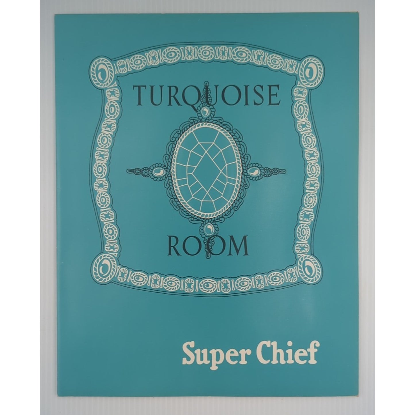 Santa Fe Railroad Super Chief Turquoise Room Menu Large 14" x 11"