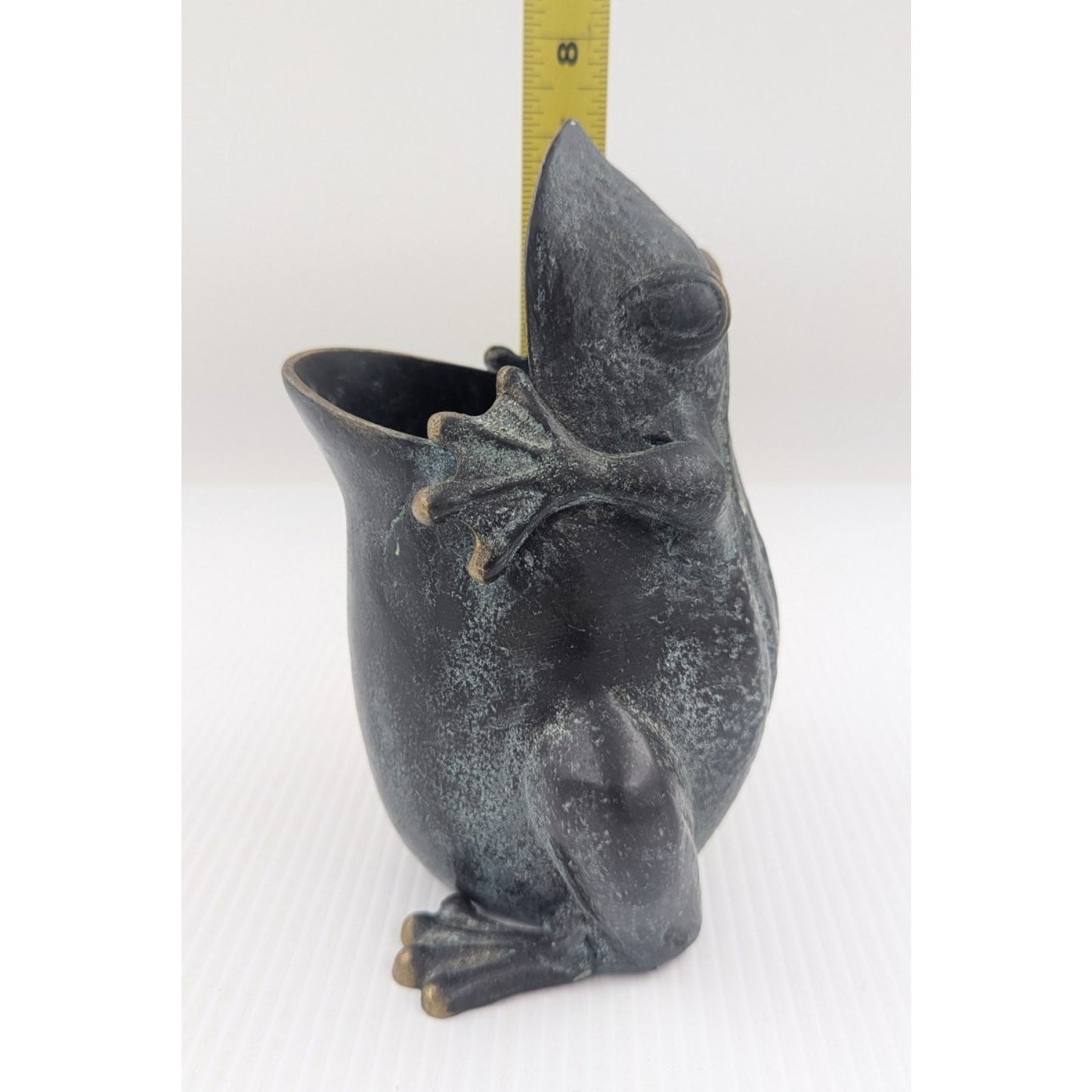 SPI Vintage Brass Frog Statue Planter Holder Vase San Pacific International