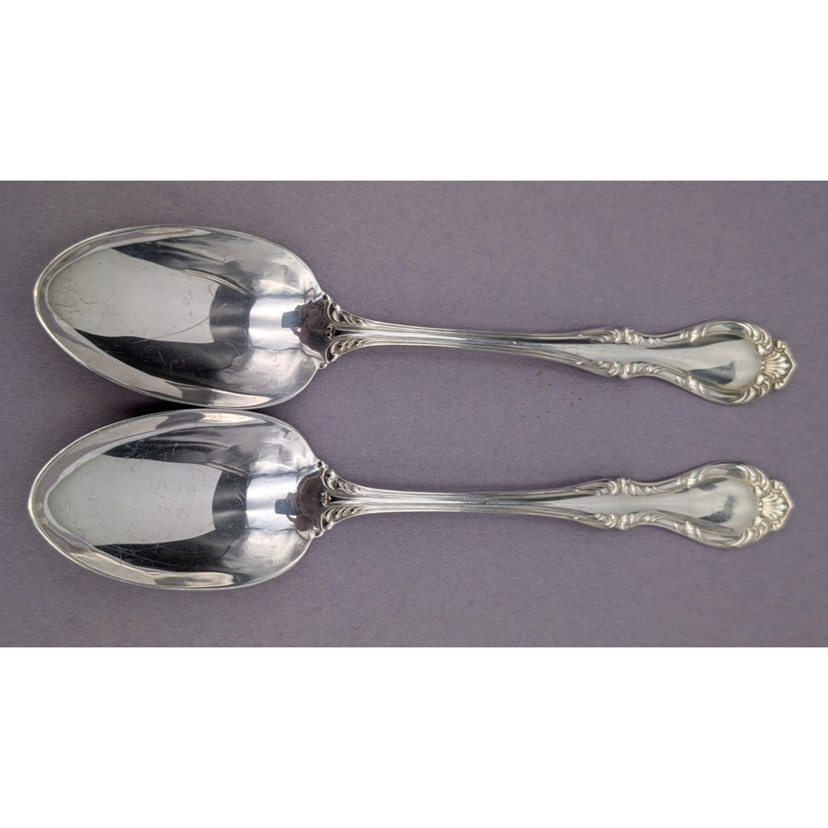 Northumbria Cello Sterling Silver Serving Table Spoon Set of 2 8.5" long 135g