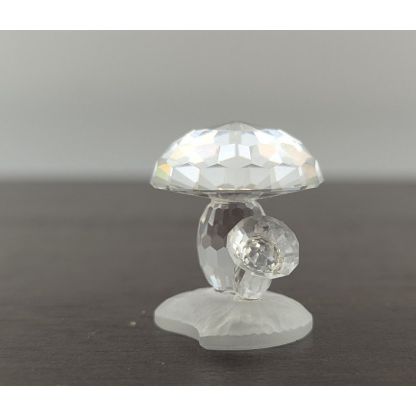 Swarovski Crystal Woodland Friends Mushroom Toadstool Figurine Satin Base