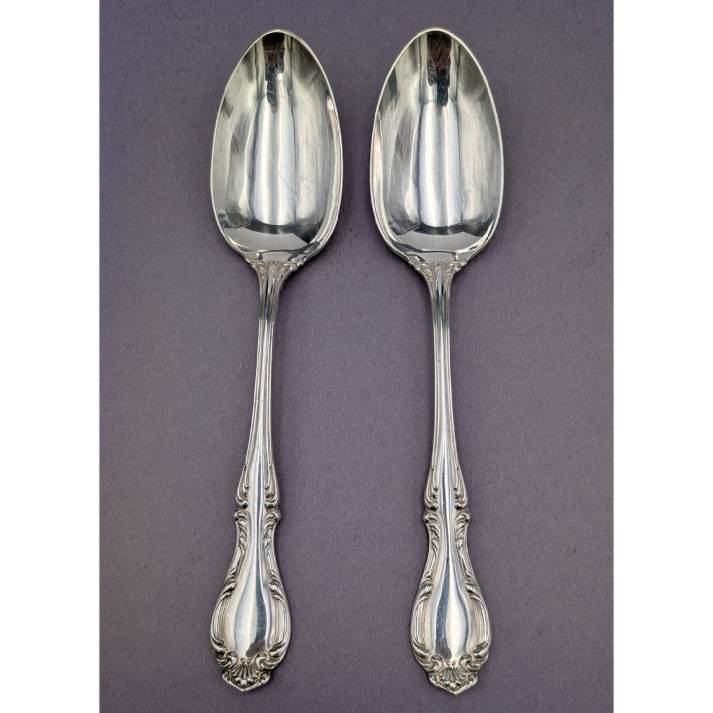Northumbria Cello Sterling Silver Serving Table Spoon Set of 2 8.5" long 135g