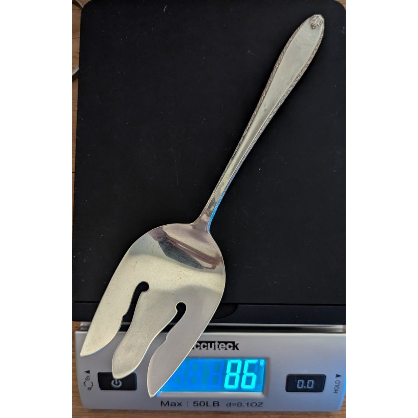 Alvin Southern Charm Sterling Silver Large Salad Serving Fork 9" No Monogram 86g