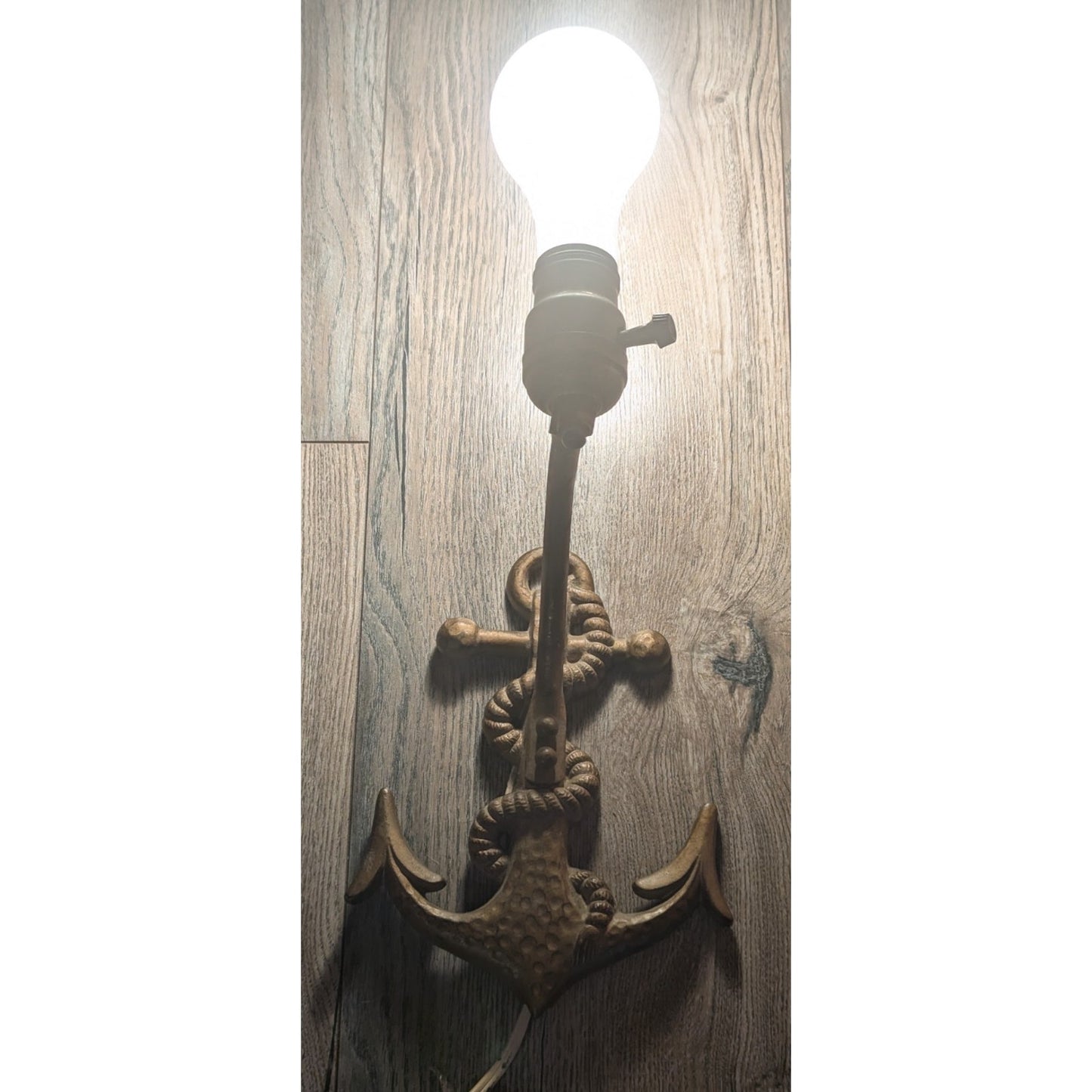 Vintage Metal Anchor Light Wall Lightning Fixture Nautical Light