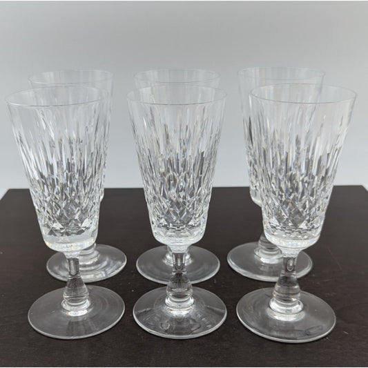 Edinburgh Crystal Appin Fluted Champagne Glass Set of 6 Glasses 6-3/8" Scotland