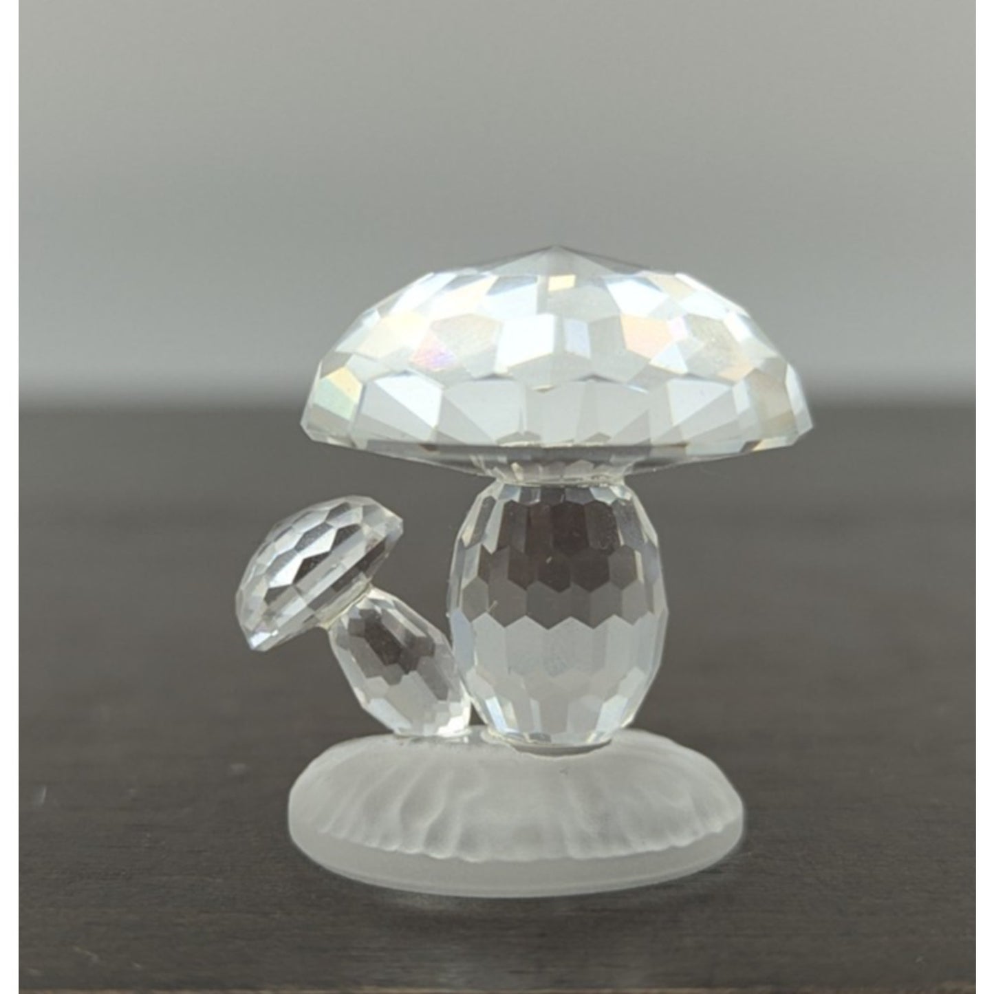 Swarovski Crystal Woodland Friends Mushroom Toadstool Figurine Satin Base