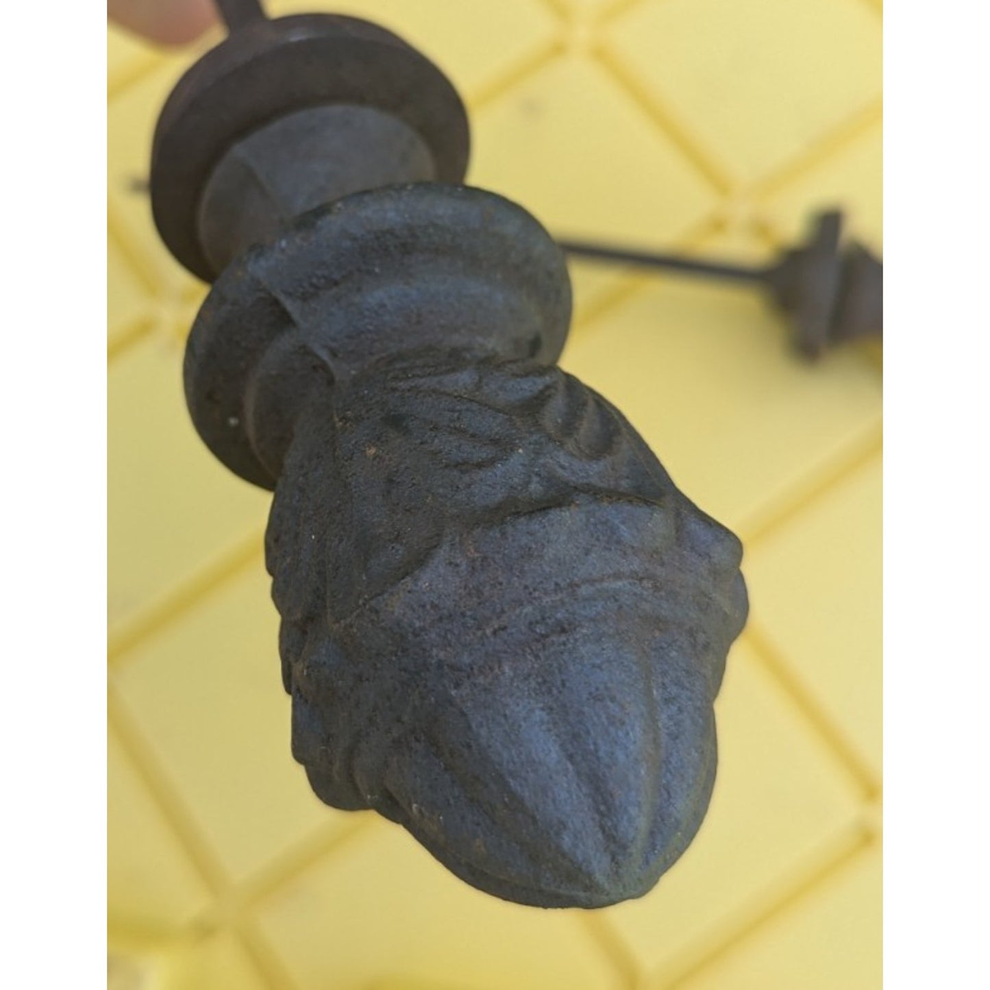Antique Garden Hose Guide Cast Iron Metal Stakes Hose Guards Lot of 2