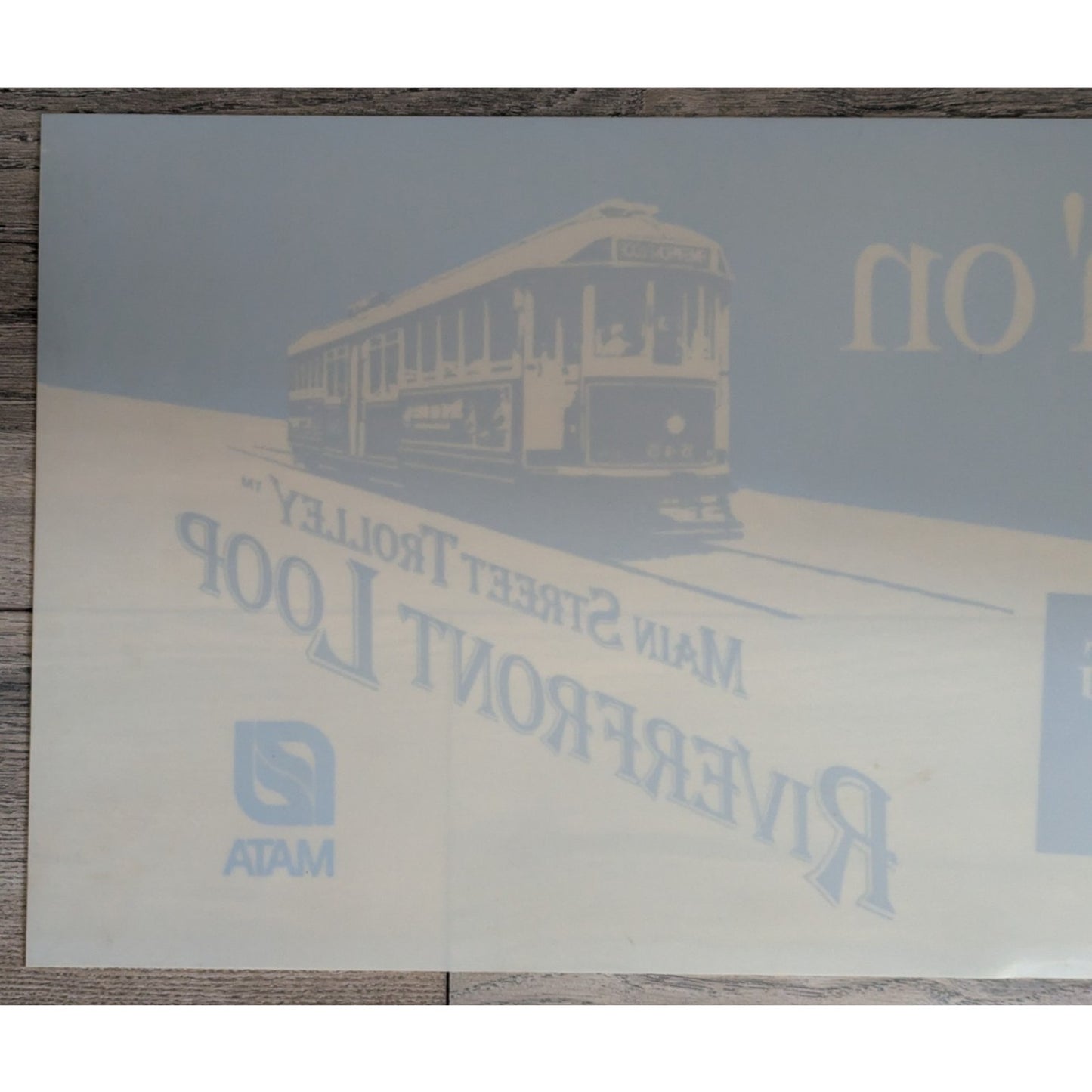 Main Street Trolley Riverfront Loop MATA Sign Poster Advertising