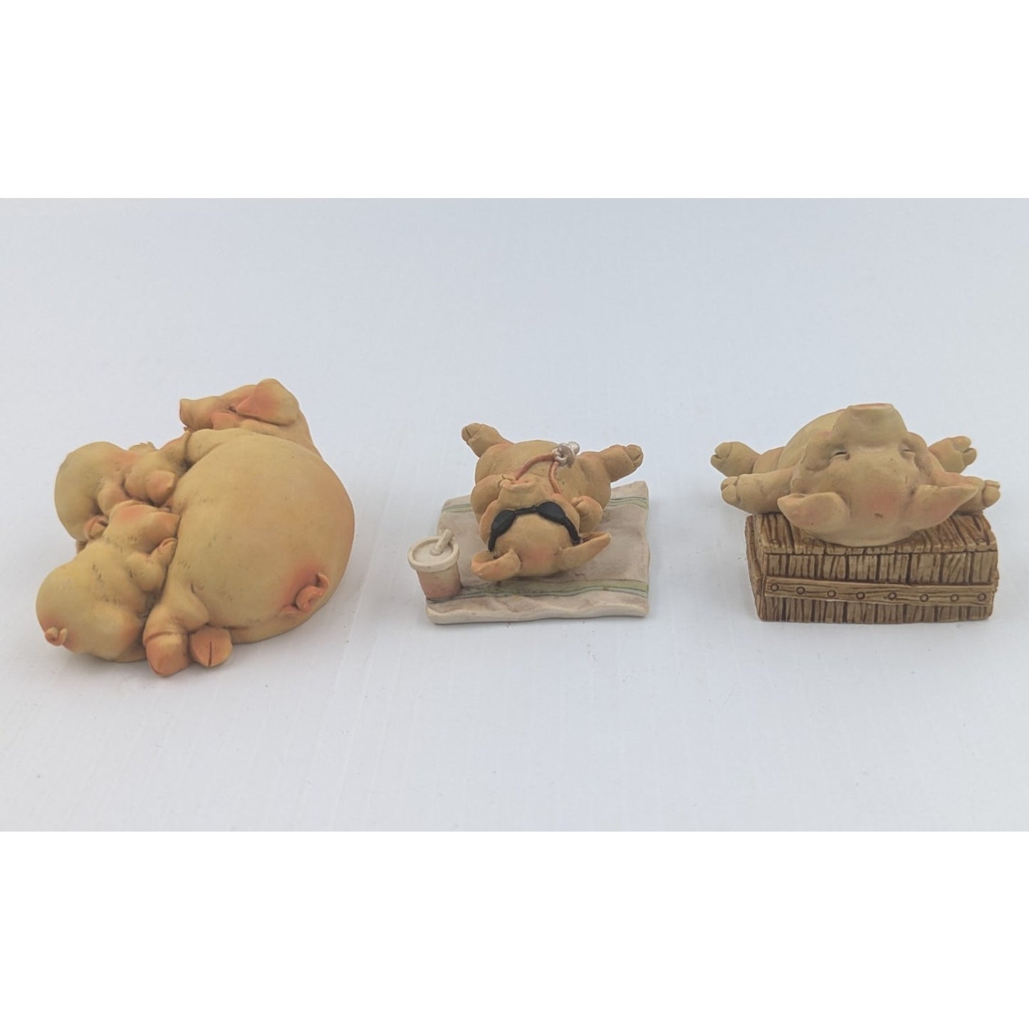 Vintage 1992 Ganz Pigsville Figurines Lot Of 6