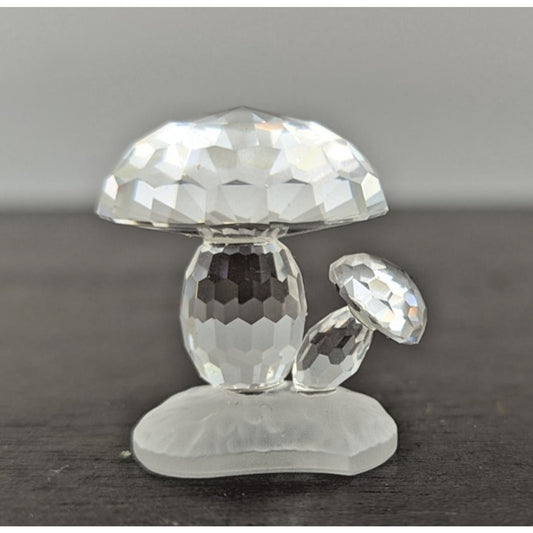 Swarovski Crystal Woodland Friends Mushroom Toadstool Figurine Satin Base